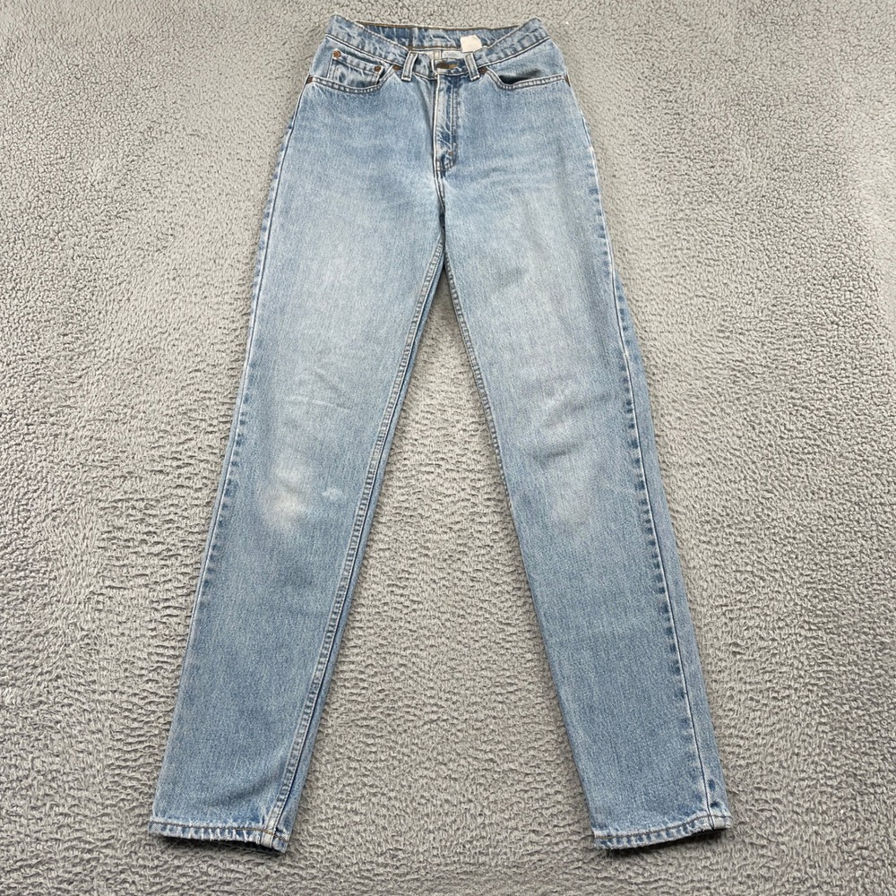 Levi's Jeans Womens 7 Long Blue 512 Slim Fit Tapered Leg High Rise Denim Vintage